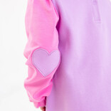 The Beaufort Bonnet Company TBBC Emma's Elbow Patch Top - Winter Park Pink/Valley High Violet/Hearts