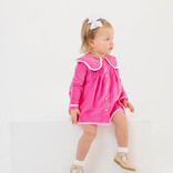 The Beaufort Bonnet Company TBBC Tabitha's Teacher's Pet Dress Velveteen - Winter Park Pink/WAW