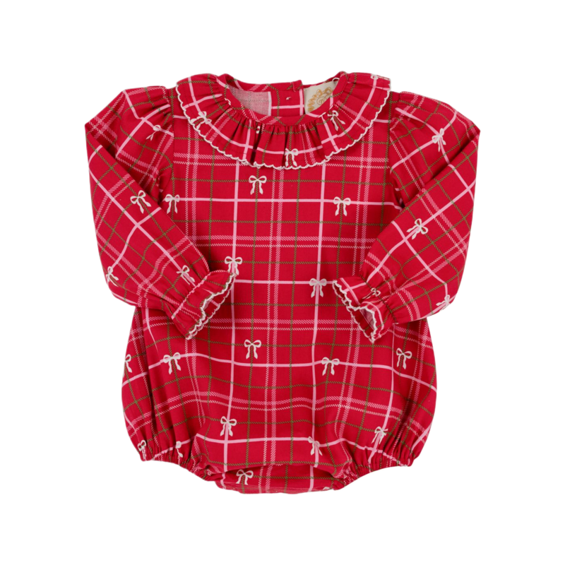 The Beaufort Bonnet Company TBBC Ramona Ruffle Bubble Flannel - Torrington Tartan/PP