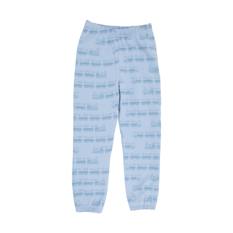 The Beaufort Bonnet Company TBBC Gates Sweeney Sweatpant - Blue Choo Choos