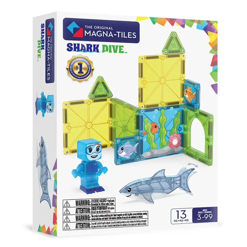 MAGNA-TILES Shark Dive 13 Piece Set