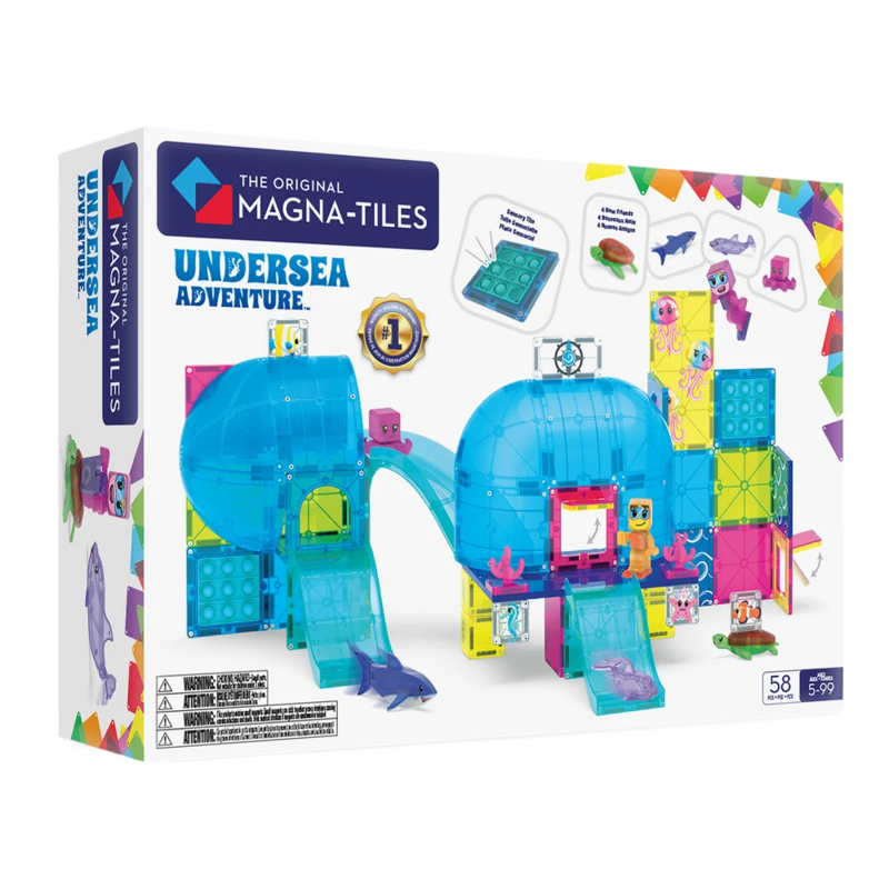MAGNA-TILES Undersea Adventure 58 Piece Set