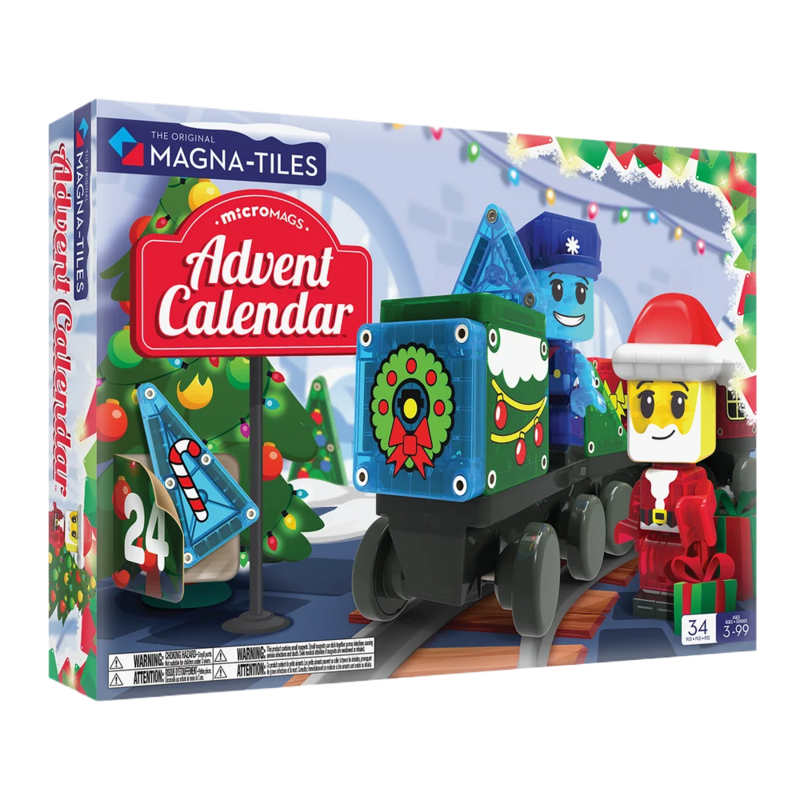 MAGNA-TILES mircoMAGS Advent Calendar 34 Piece Set
