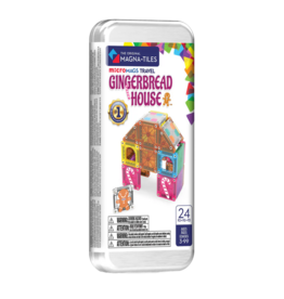MAGNA-TILES mircoMAGS Gingerbread House 24 Piece Travel Set