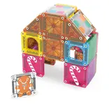 MAGNA-TILES mircoMAGS Gingerbread House 24 Piece Travel Set