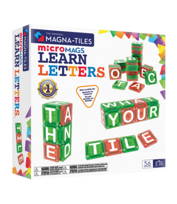 MAGNA-TILES mircoMAGS Learn Letters 56 Piece Set