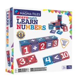 MAGNA-TILES mircoMAGS Learn Numbers 56 Piece Set