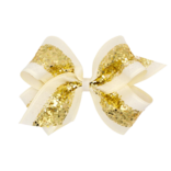 Wee Ones Wee Ones King Gold Metallic Linen and Sequin Bow