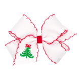 Wee Ones Wee Ones Medium White Christmas Tree Emb Bow