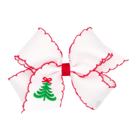 Wee Ones Wee Ones Medium White Christmas Tree Emb Bow