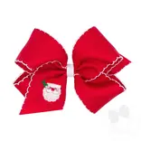 Wee Ones Wee Ones King Red Santa Emb Moonstitch Bow