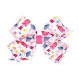 Wee Ones Wee Ones Medium Pink Nutcracker Printed Bow