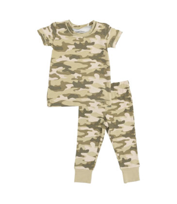 Angel Dear Angel Dear Short Sleeve Loungewear Set - Camo