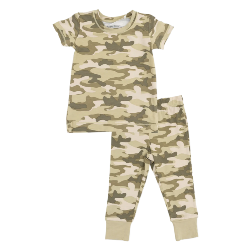 Angel Dear Angel Dear Short Sleeve Loungewear Set - Camo