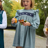 The Beaufort Bonnet Company TBBC Daphne Dress - Grier Green Herringbone/Nantucket Navy