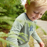 The Beaufort Bonnet Company TBBC Rayburn Romper - Grier Green and Palmetto Pearl Stripe/NN