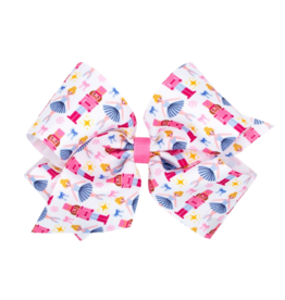Wee Ones Wee Ones King Pink Nutcracker Printed Bow
