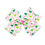 Wee Ones Wee Ones King Pink Christmas Tree Printed Bow