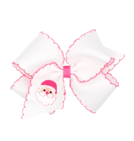 Wee Ones Wee Ones King White Santa Emb Moonstich Bow
