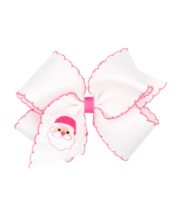 Wee Ones Wee Ones King White Santa Emb Moonstich Bow