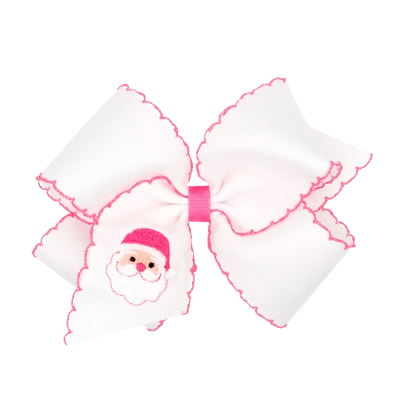 Wee Ones Wee Ones King White Santa Emb Moonstich Bow