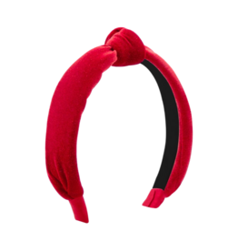 Wee Ones Wee Ones Red Sparkle Velvet Knot Headband