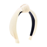 Wee Ones Wee Ones Antique White Sparkle Velvet Knot Headband