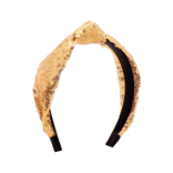 Wee Ones Wee Ones Gold Sequin Knot Headband