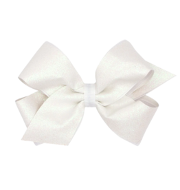 Wee Ones Wee Ones Medium White Glitter Bow