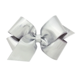 Wee Ones Wee Ones Medium Silver Metallic Bow