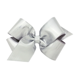 Wee Ones Wee Ones Medium Silver Metallic Bow