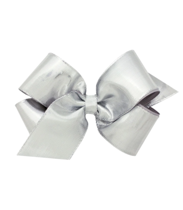 Wee Ones Wee Ones Medium Silver Metallic Bow