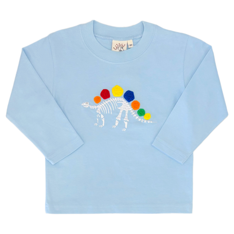 Luigi Luigi Powder Blue Stegosaurus T-Shirt