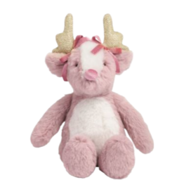 Mud Pie Mud Pie Pink Reindeer Mini Christmas Plush Pal