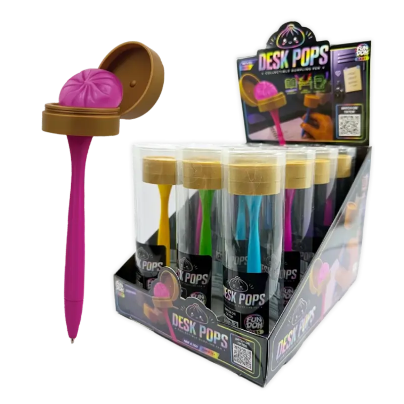 Novelty Brands Fun Doh Squishy Dumpling Pen Desk Pop