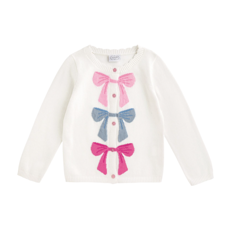 Mud Pie Mud Pie Multi Bow Cardigan