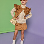 Bisby Bisby Brown Faux Suede Mini Skort