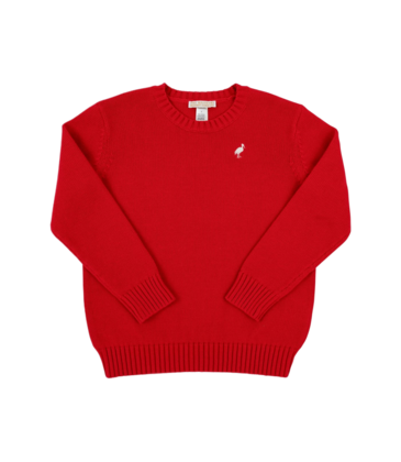 The Beaufort Bonnet Company TBBC Isaac's Sweater - Richmond Red/Palmetto Pearl