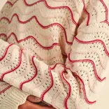 heart and arrow heart and arrow Beige Berry Wavy Rib Knit Sweater