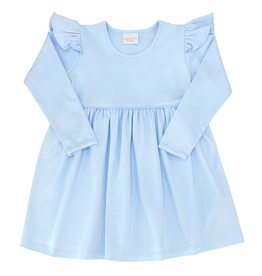 Squiggles Squiggles Blue Ruffle Dress