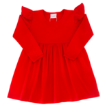 Squiggles Squiggles Red Ruffle Dress