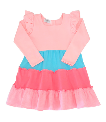 Squiggles Squiggles Multi Tiered Dress