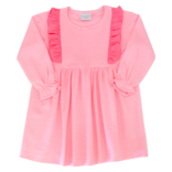 Squiggles Squiggles Hot Pink Stripe Ruffle Dress