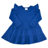 Squiggles Squiggles Navy Tiered Dress