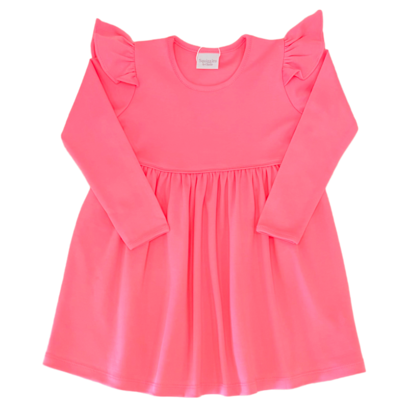 Squiggles Squiggles Pink Ruffle Dress