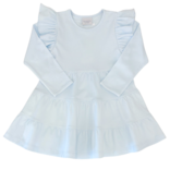Squiggles Squiggles Light Blue Tiered Dress