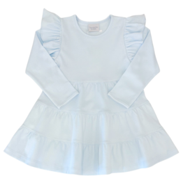 Squiggles Squiggles Light Blue Tiered Dress