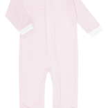 Nella Pima Nella Pima Pink Herringbone Zipper Footie
