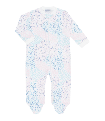 Nella Pima Nella Pima Patchwork Zipper Footie