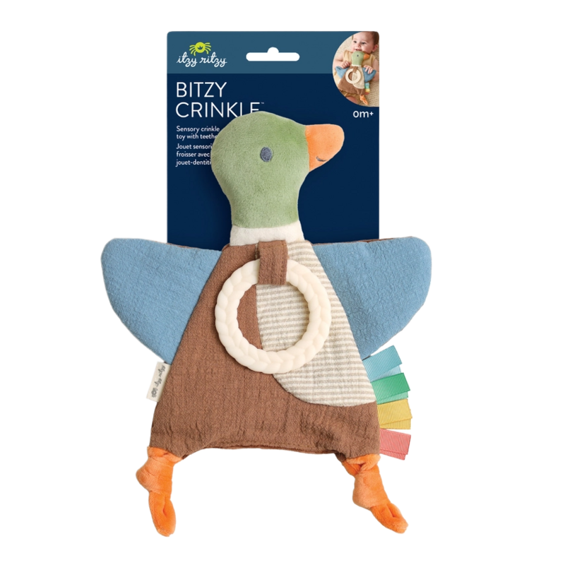 Itzy Ritzy Mallard Duck Bitzy Crinkle